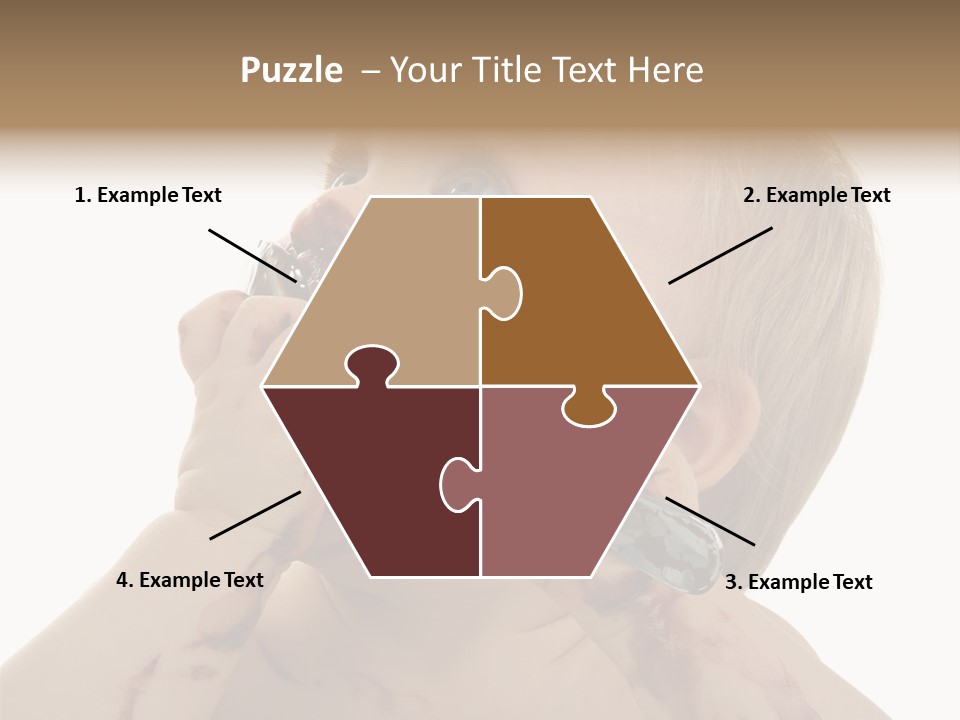 Bleu Blond Mignon PowerPoint Template