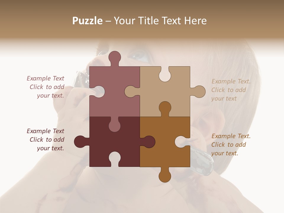 Bleu Blond Mignon PowerPoint Template