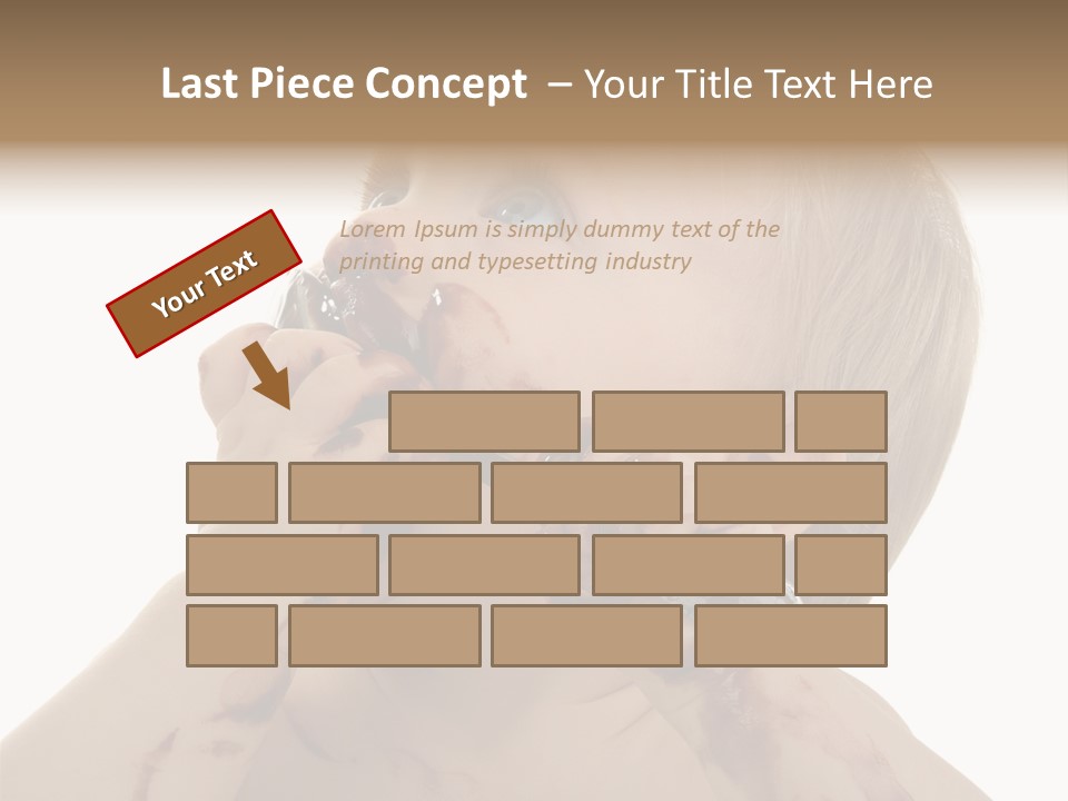 Bleu Blond Mignon PowerPoint Template