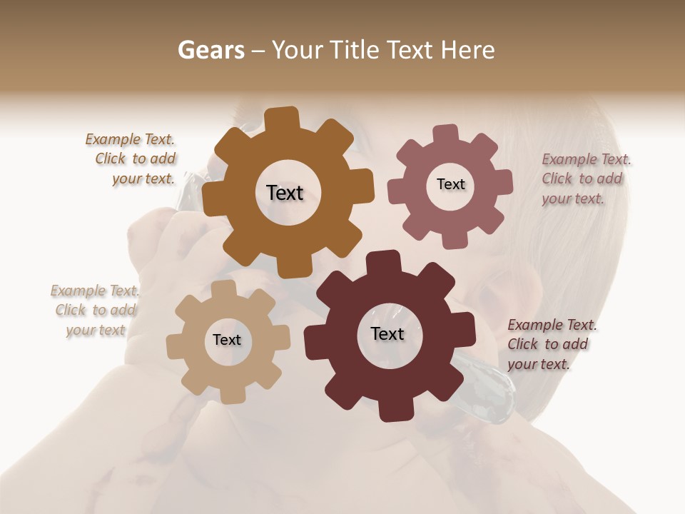 Bleu Blond Mignon PowerPoint Template