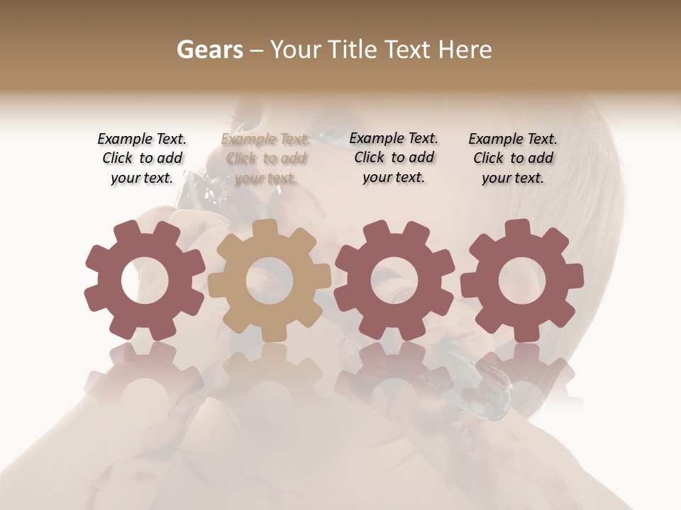 Bleu Blond Mignon PowerPoint Template