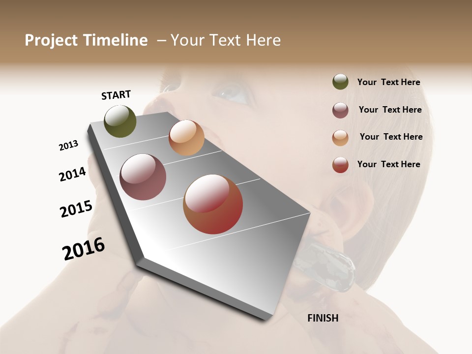 Bleu Blond Mignon PowerPoint Template