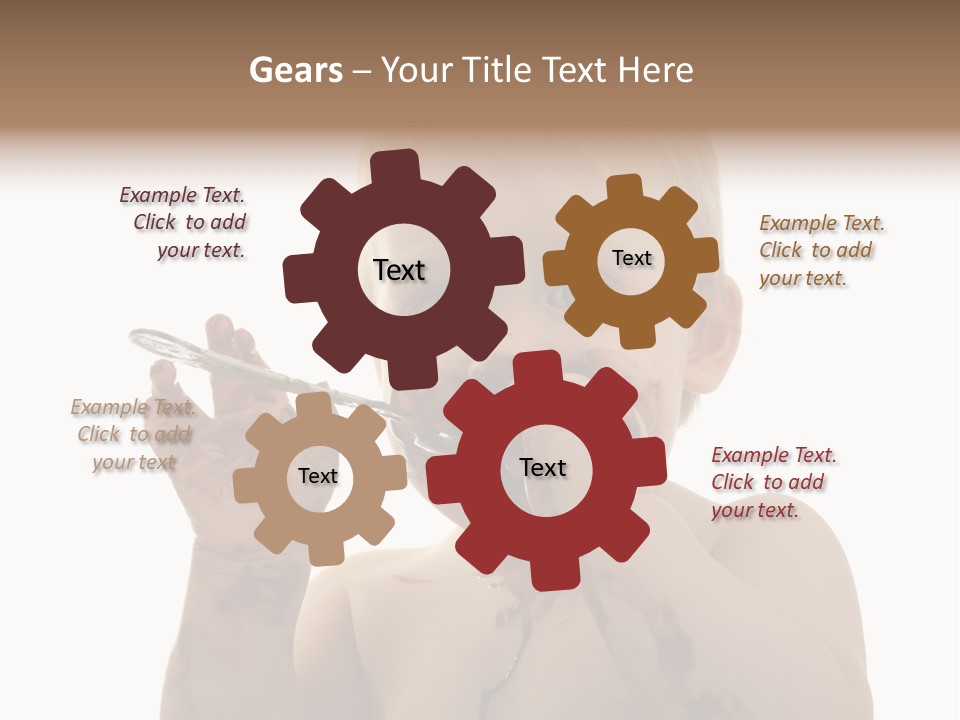 Blanc Nourriture Expression PowerPoint Template