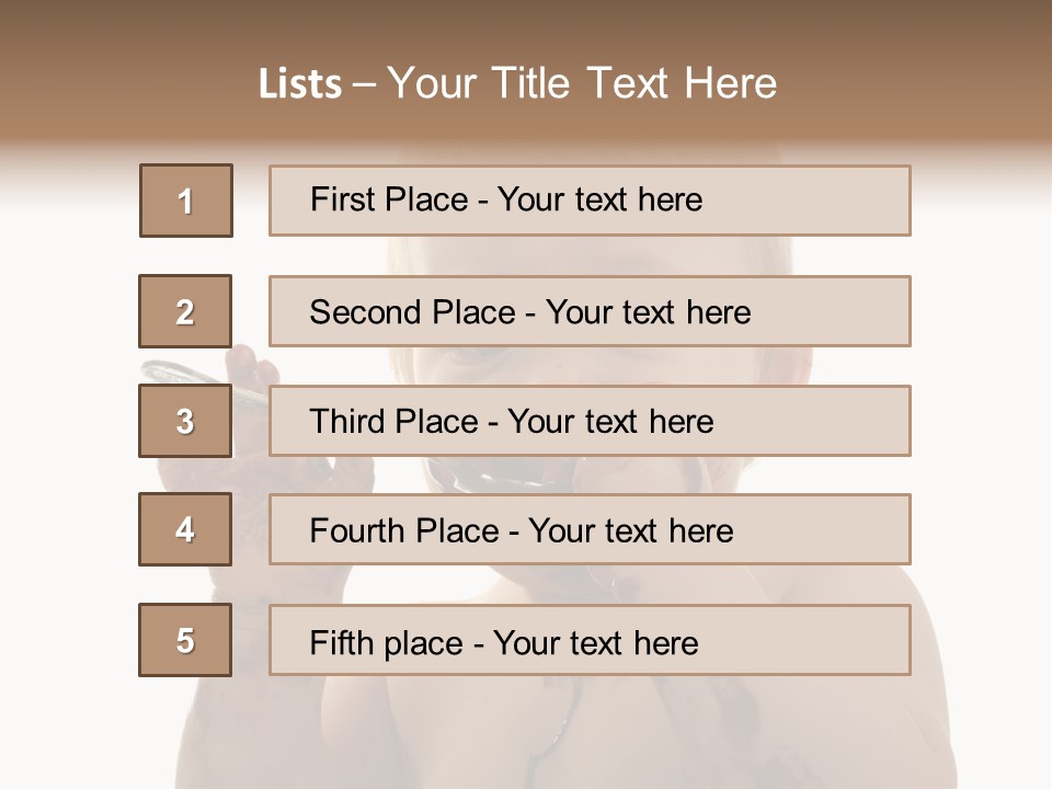 Blanc Nourriture Expression PowerPoint Template