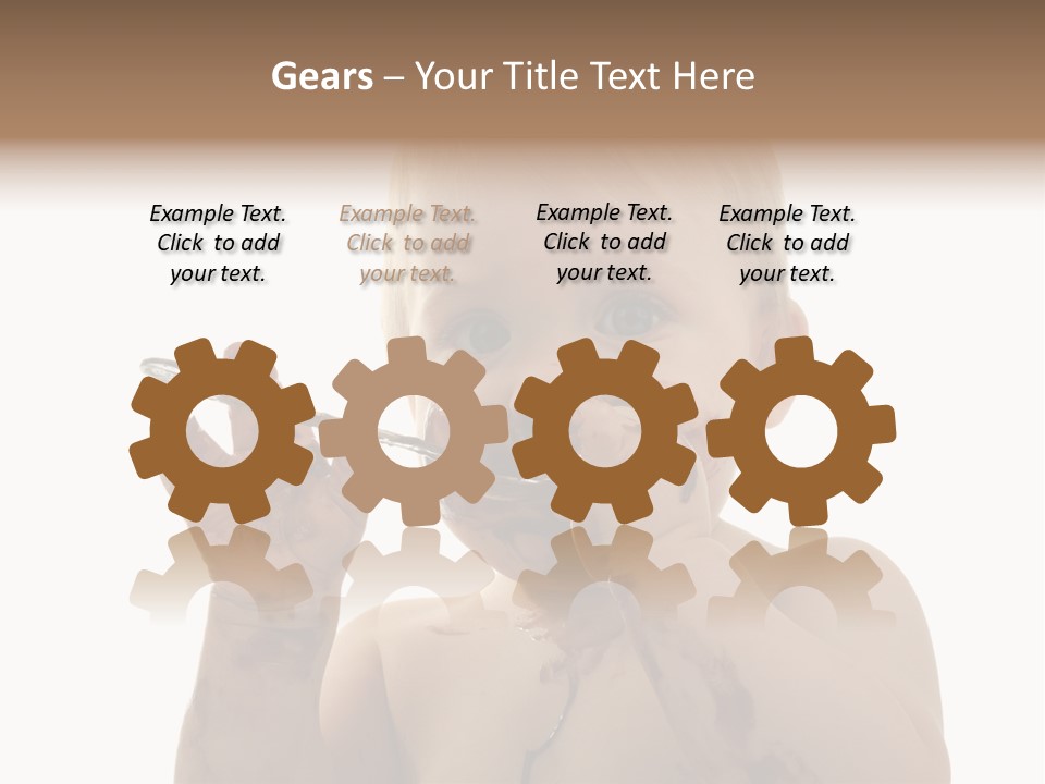 Blanc Nourriture Expression PowerPoint Template