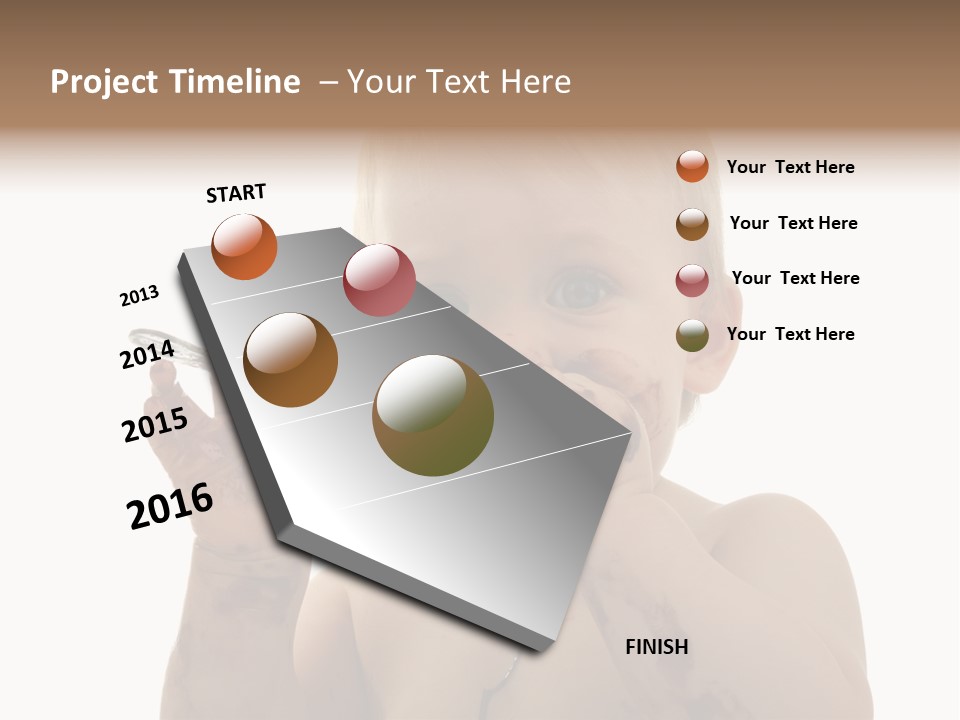 Blanc Nourriture Expression PowerPoint Template