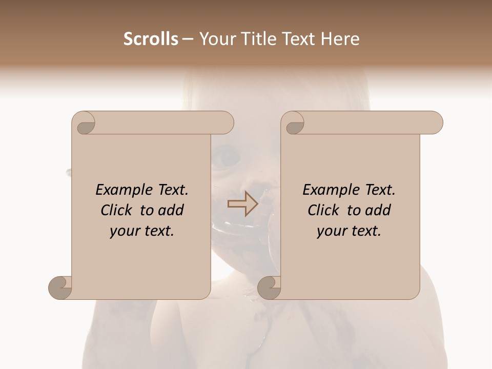 Blanc Nourriture Expression PowerPoint Template