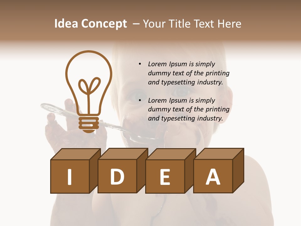 Blanc Nourriture Expression PowerPoint Template