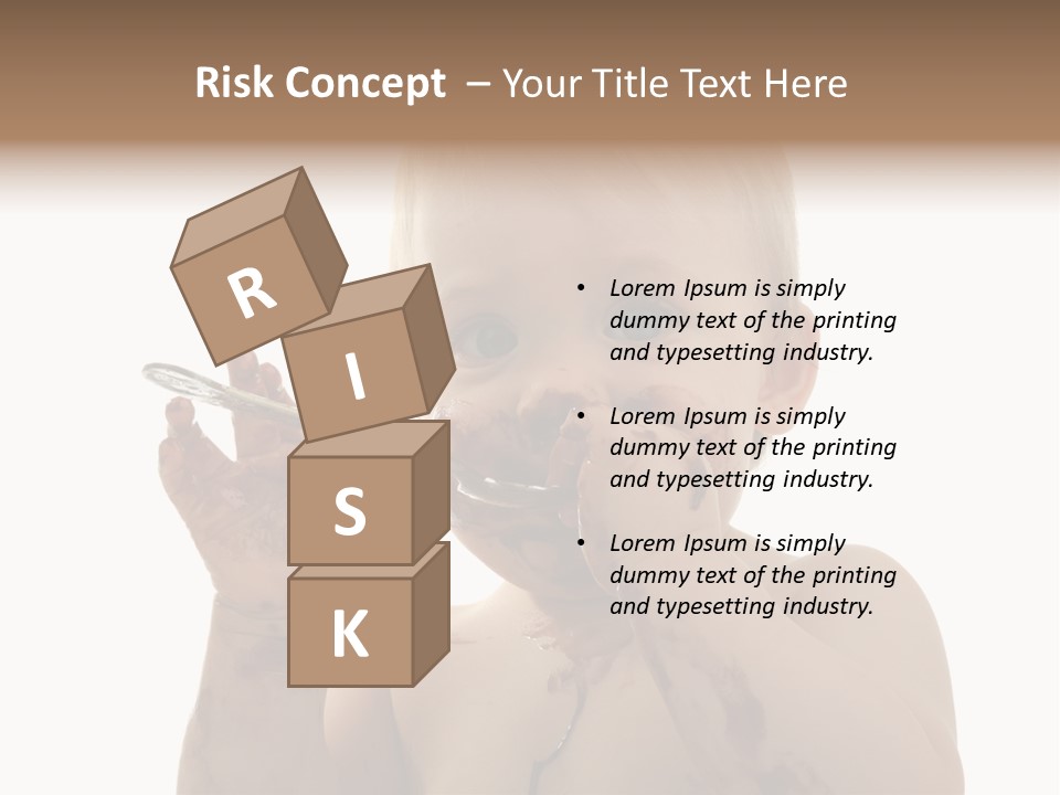 Blanc Nourriture Expression PowerPoint Template