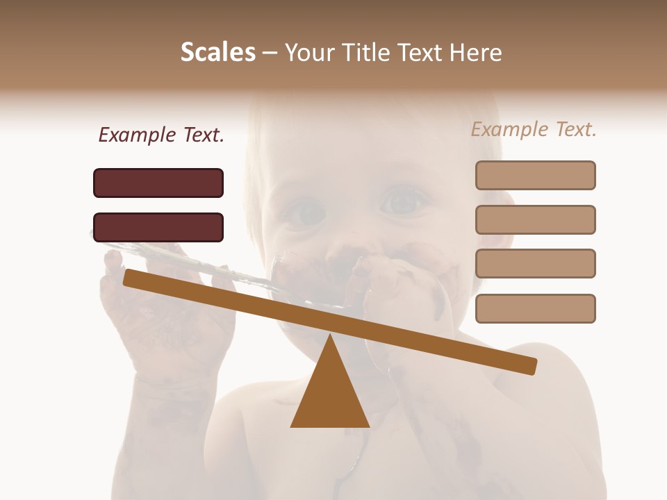 Blanc Nourriture Expression PowerPoint Template