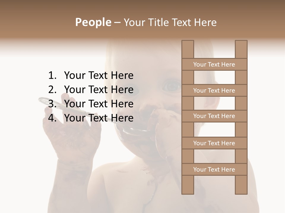 Blanc Nourriture Expression PowerPoint Template