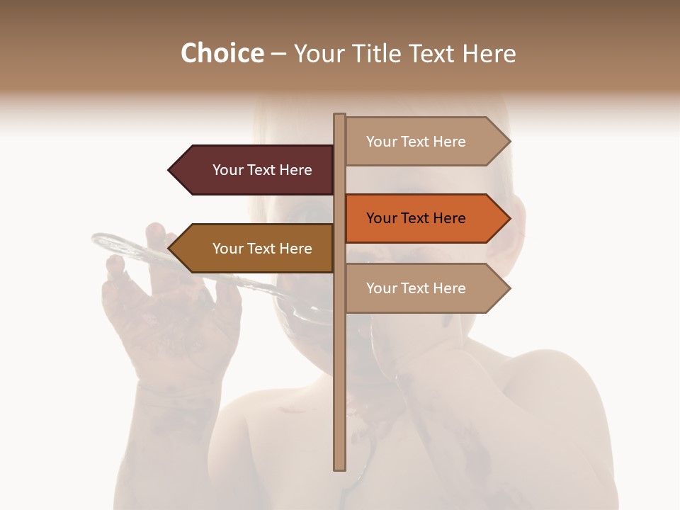 Blanc Nourriture Expression PowerPoint Template