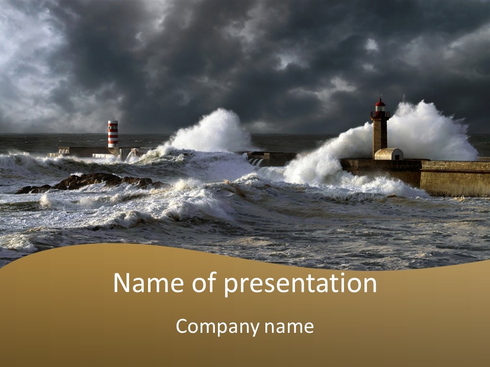 Storm White Danger PowerPoint Template