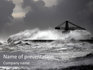 Seascape Outdoor Tide PowerPoint Template