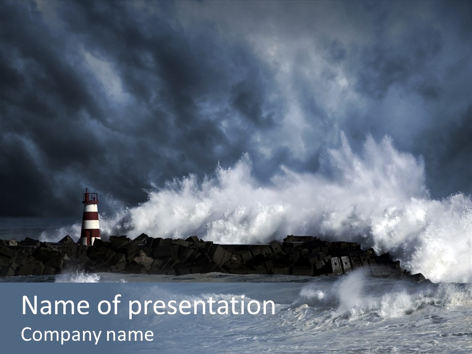 Cyclone Pier Sea PowerPoint Template