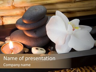 Ayurveda Schwarz Relaxen PowerPoint Template