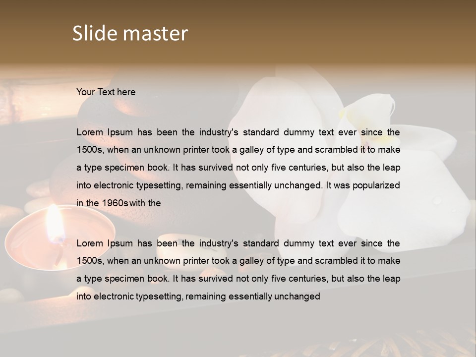 Ayurveda Schwarz Relaxen PowerPoint Template