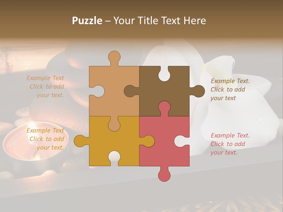 Ayurveda Schwarz Relaxen PowerPoint Template