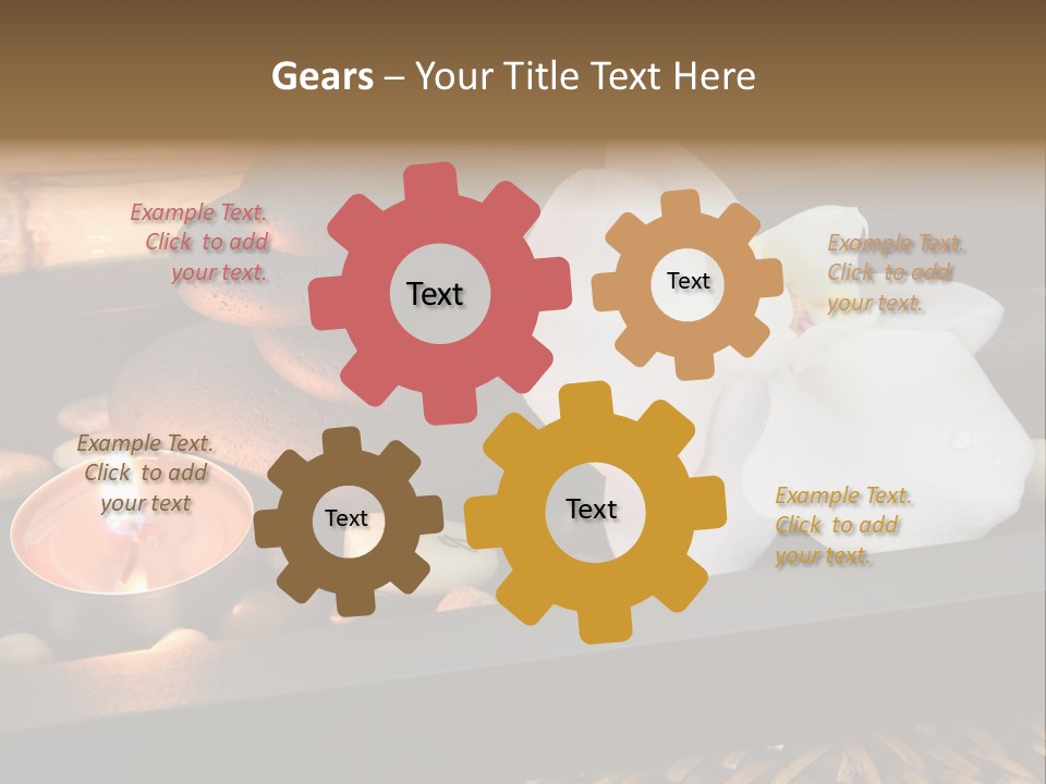 Ayurveda Schwarz Relaxen PowerPoint Template