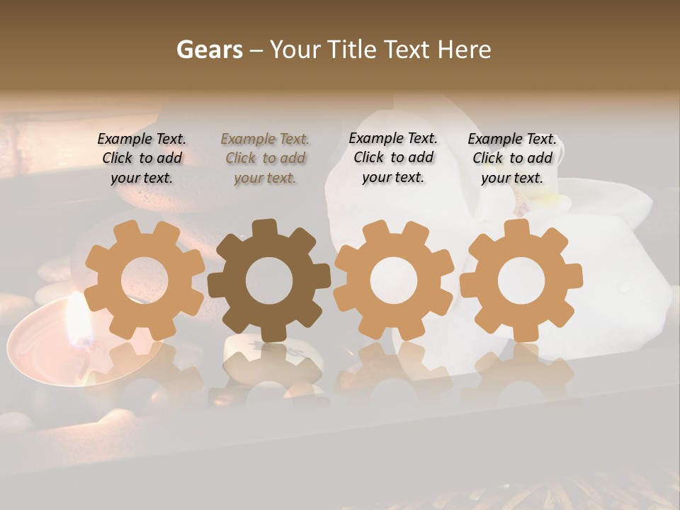 Ayurveda Schwarz Relaxen PowerPoint Template