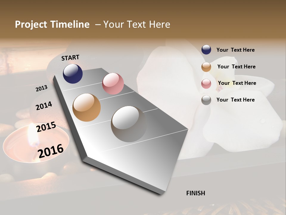 Ayurveda Schwarz Relaxen PowerPoint Template