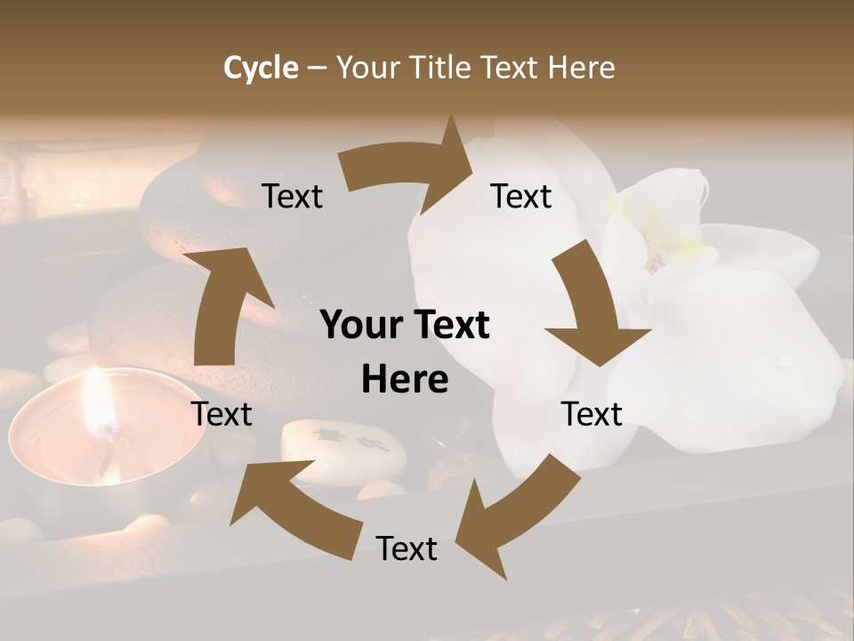 Ayurveda Schwarz Relaxen PowerPoint Template