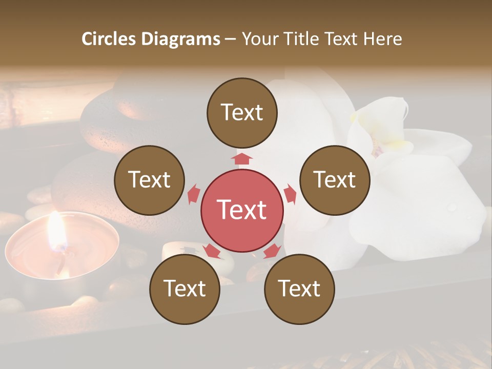 Ayurveda Schwarz Relaxen PowerPoint Template