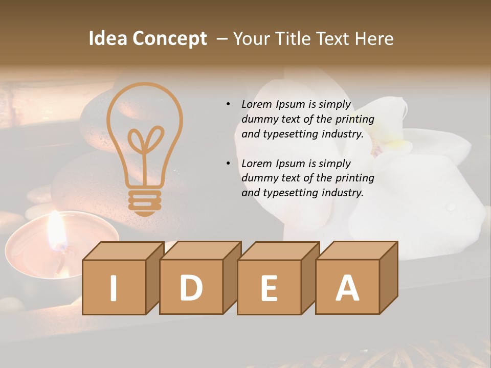 Ayurveda Schwarz Relaxen PowerPoint Template