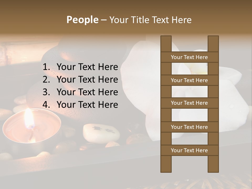 Ayurveda Schwarz Relaxen PowerPoint Template