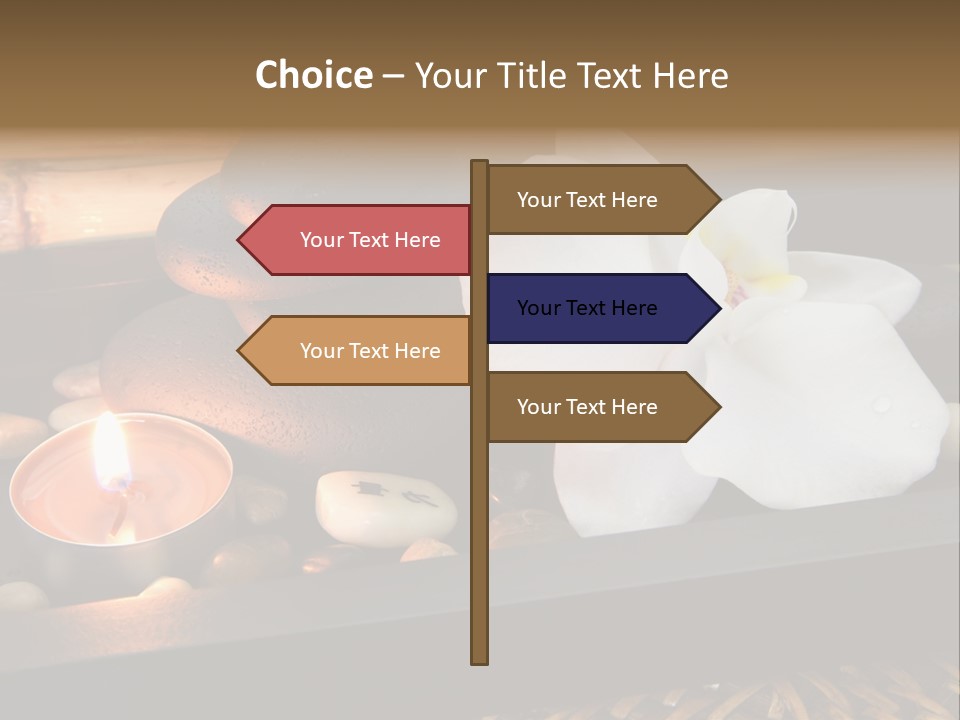 Ayurveda Schwarz Relaxen PowerPoint Template