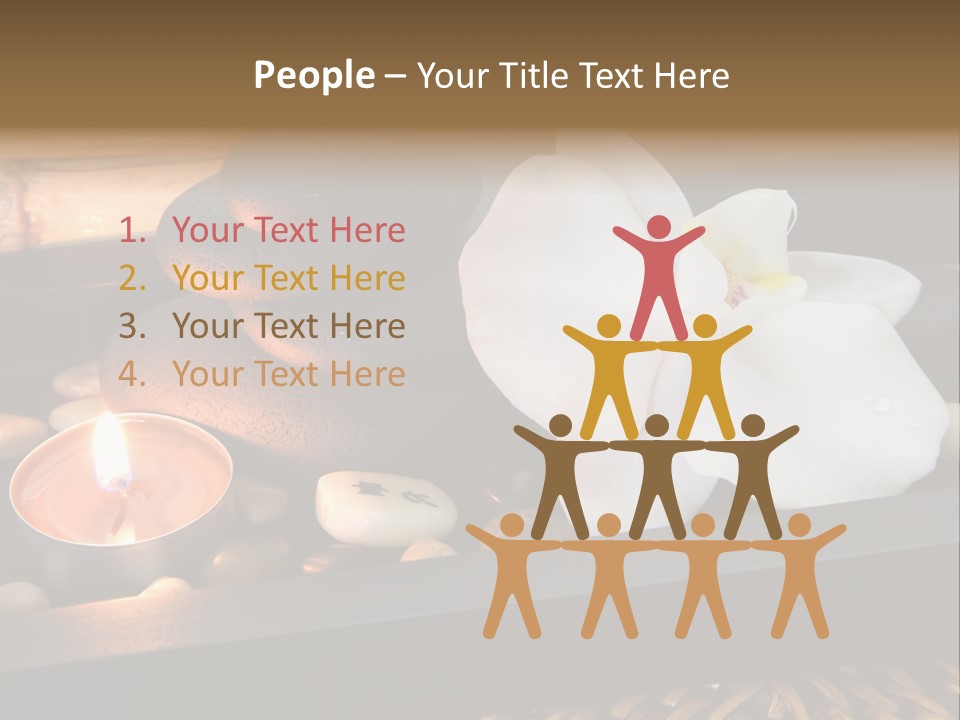 Ayurveda Schwarz Relaxen PowerPoint Template