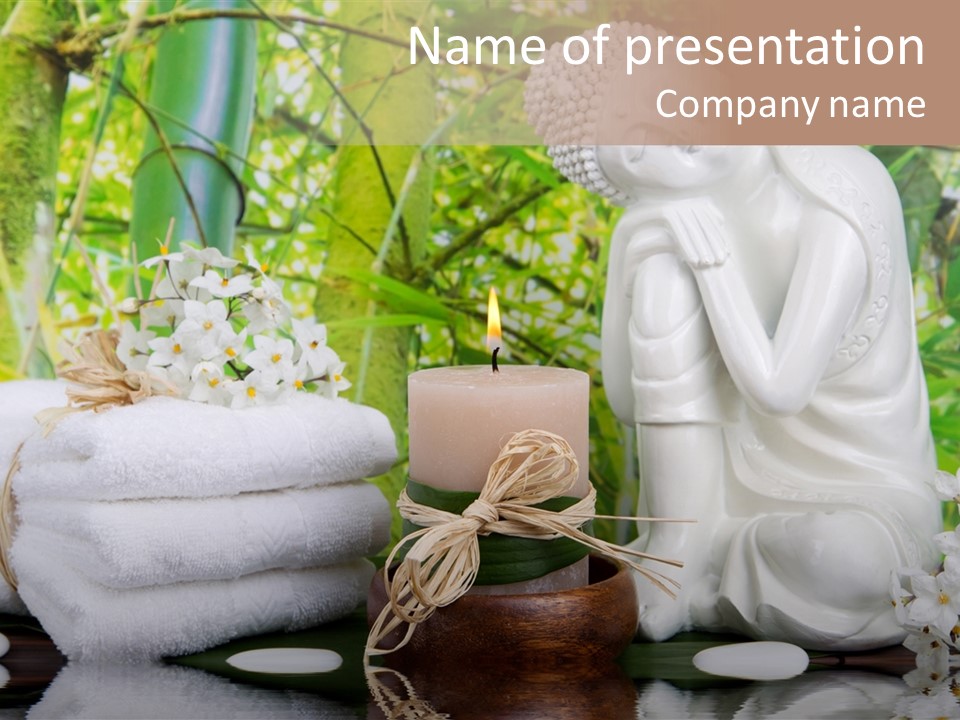 Buddhastatue Ayurveda Tropisch PowerPoint Template