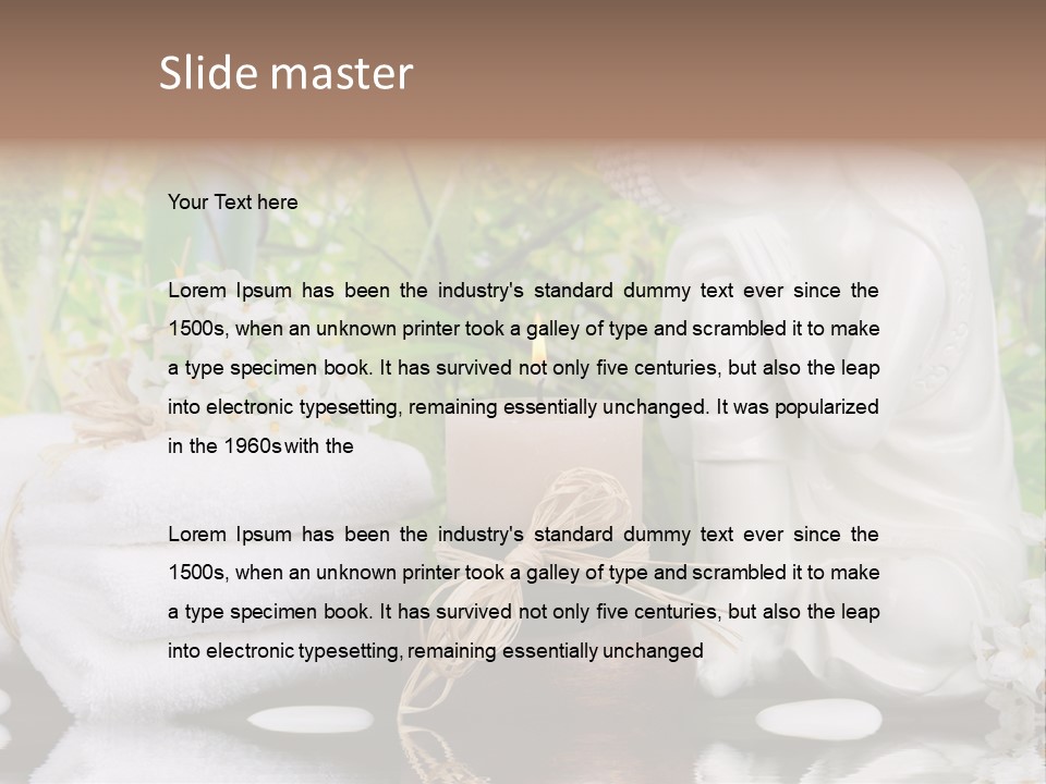 Buddhastatue Ayurveda Tropisch PowerPoint Template