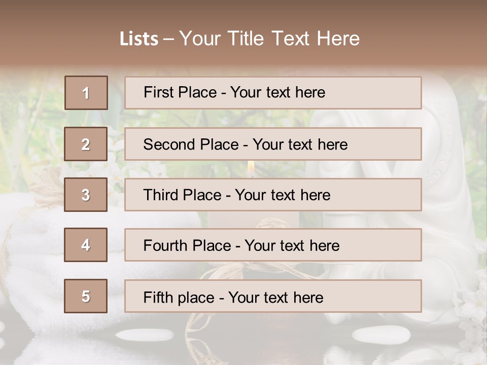 Buddhastatue Ayurveda Tropisch PowerPoint Template