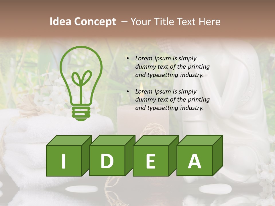 Buddhastatue Ayurveda Tropisch PowerPoint Template