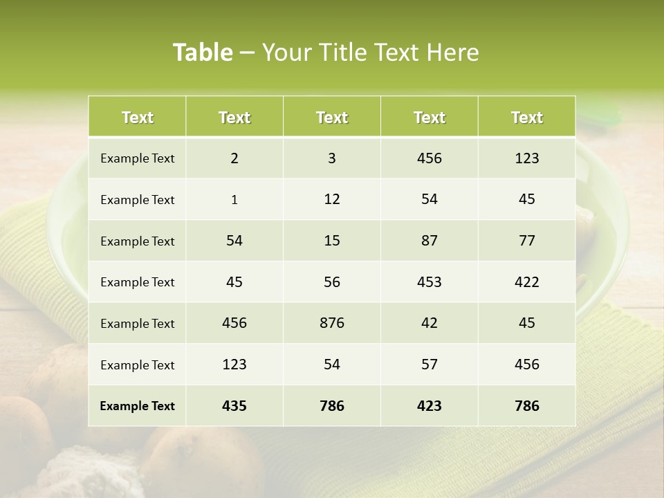 Nature Wooden Cooked PowerPoint Template