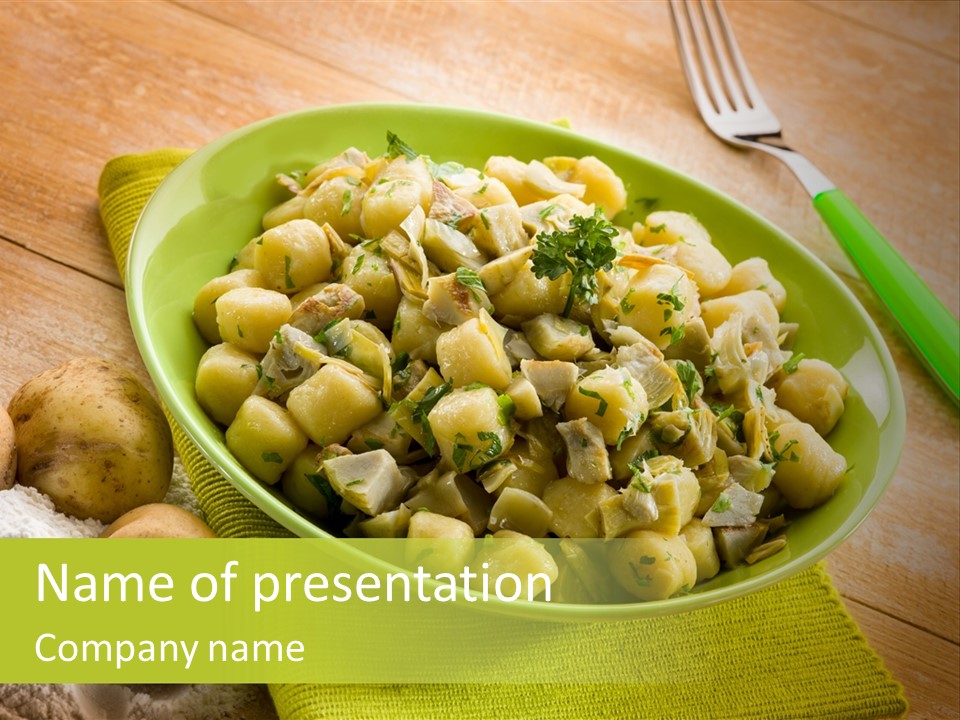 Plate Potato Dish PowerPoint Template