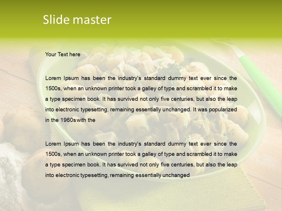Plate Potato Dish PowerPoint Template