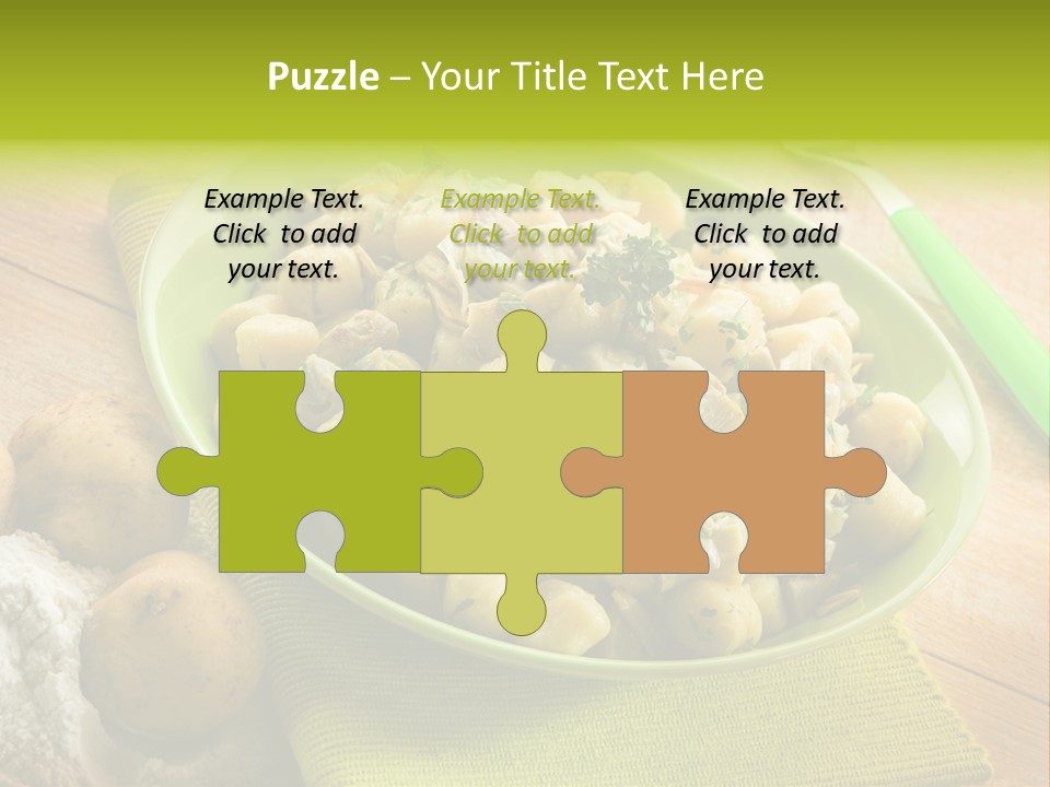 Plate Potato Dish PowerPoint Template