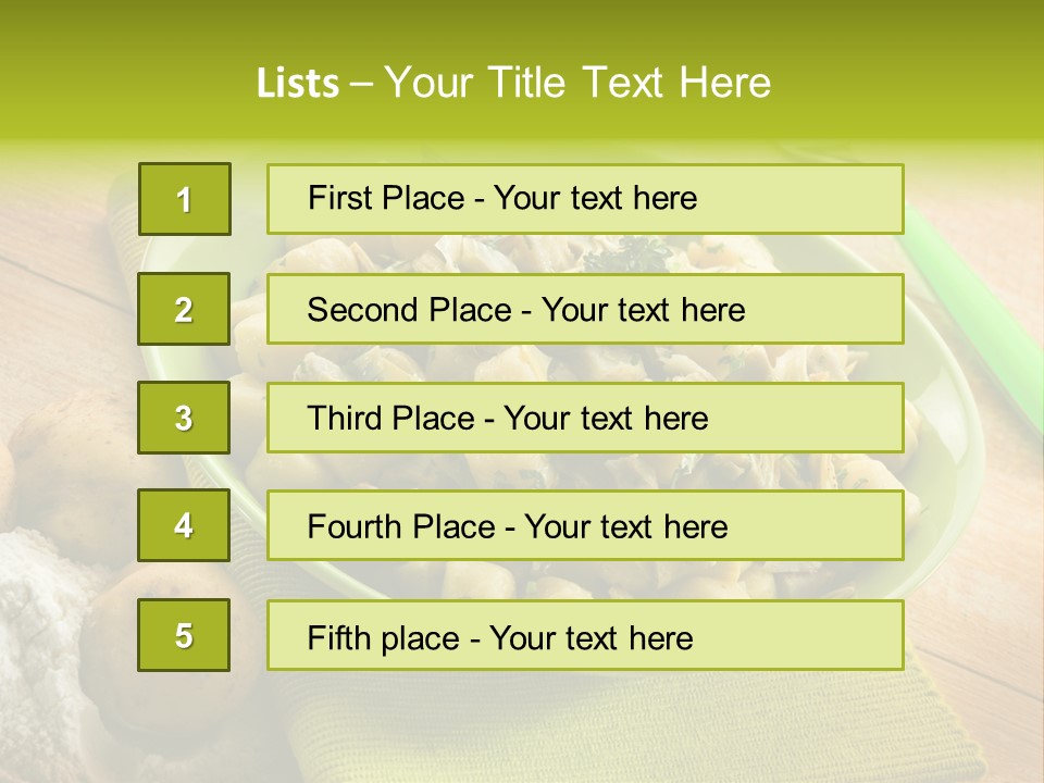 Plate Potato Dish PowerPoint Template