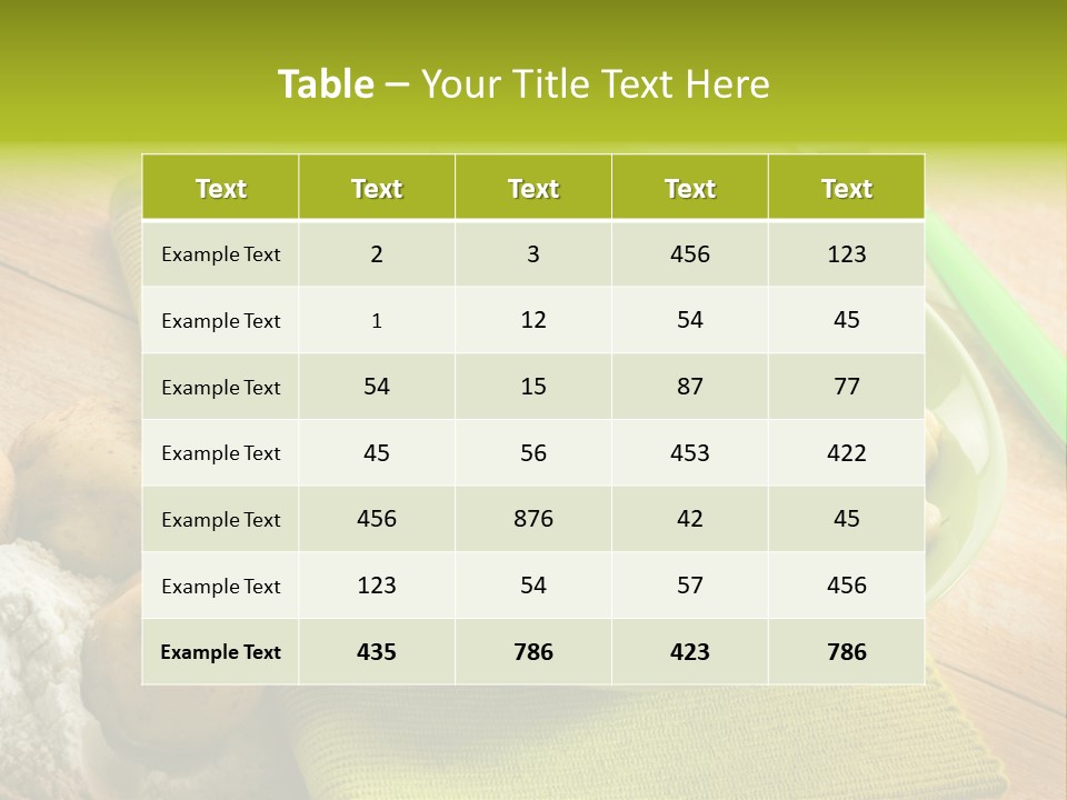 Plate Potato Dish PowerPoint Template