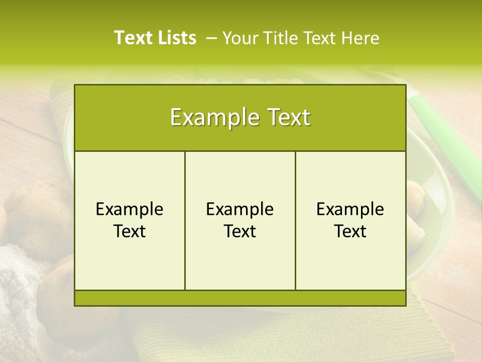 Plate Potato Dish PowerPoint Template