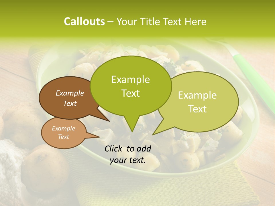 Plate Potato Dish PowerPoint Template
