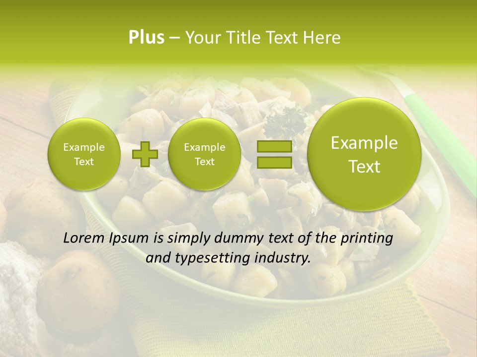 Plate Potato Dish PowerPoint Template