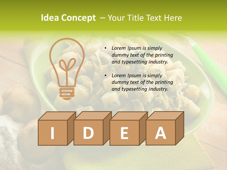 Plate Potato Dish PowerPoint Template