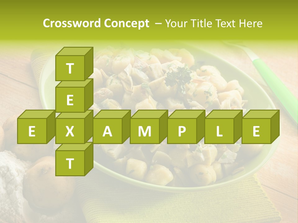 Plate Potato Dish PowerPoint Template