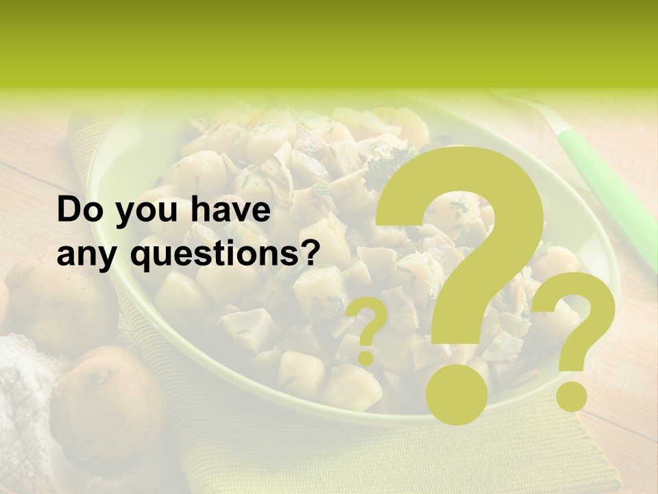 Plate Potato Dish PowerPoint Template