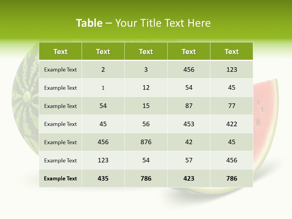 Tasty White Food PowerPoint Template