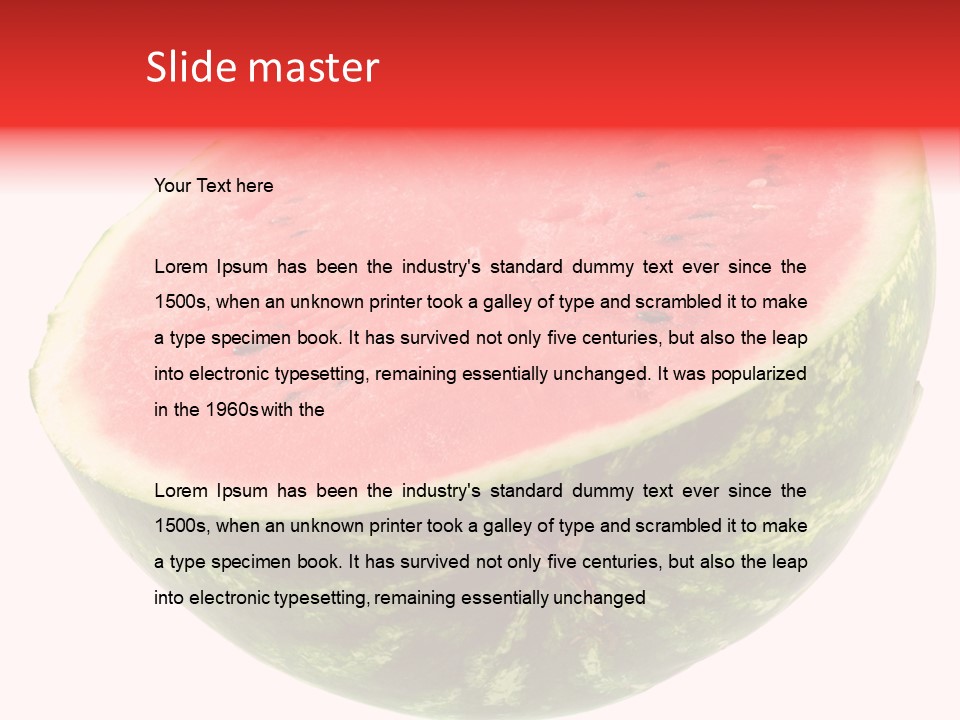 Melon D'eau Past Fruit PowerPoint Template