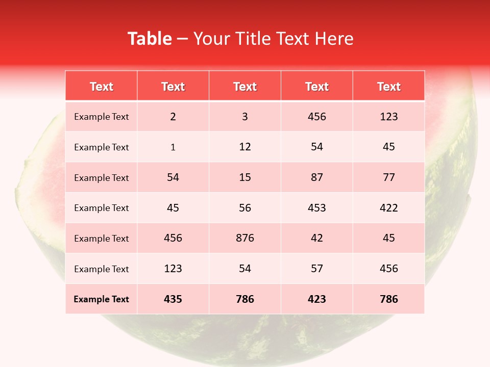 Melon D'eau Past Fruit PowerPoint Template